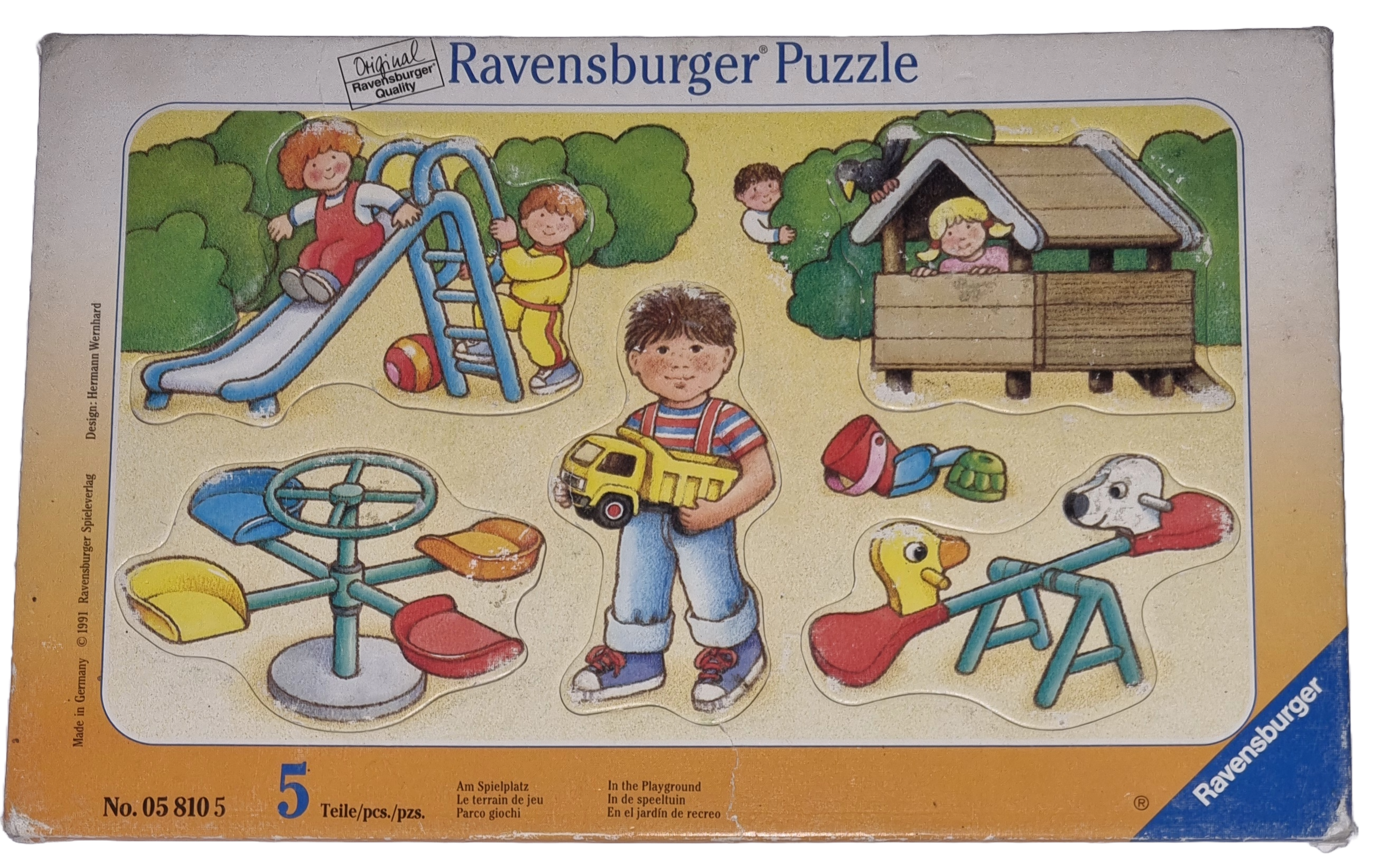 Ravensburger Rahmenpuzzle Auf dem Spielplatz No. 058105 Puzzle 5 Teile